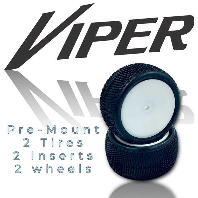 Viper Lp 2.2'' Rear Carpet Tire Pre-Mount White 1