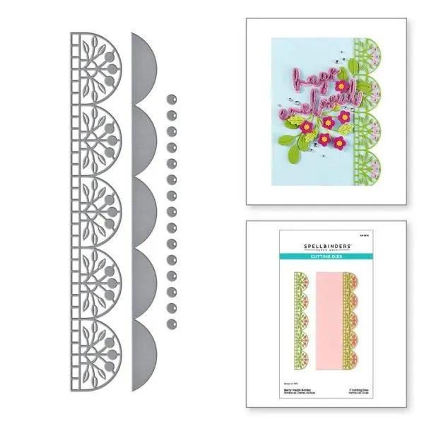 Vivid Expressions Collection - Berry Fields Border Dies 1