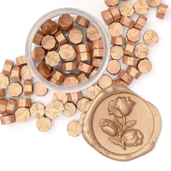Warm Gold Wax Beads 1