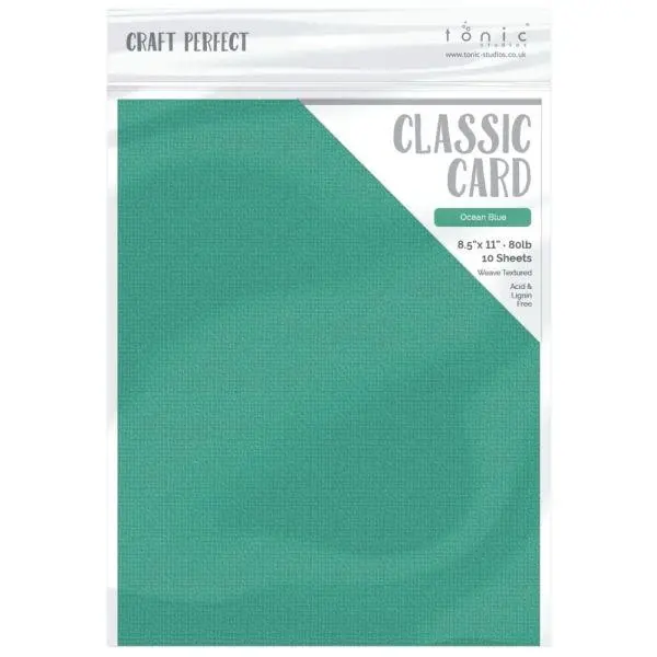 Weave Cardstock - Ocean Blue 1