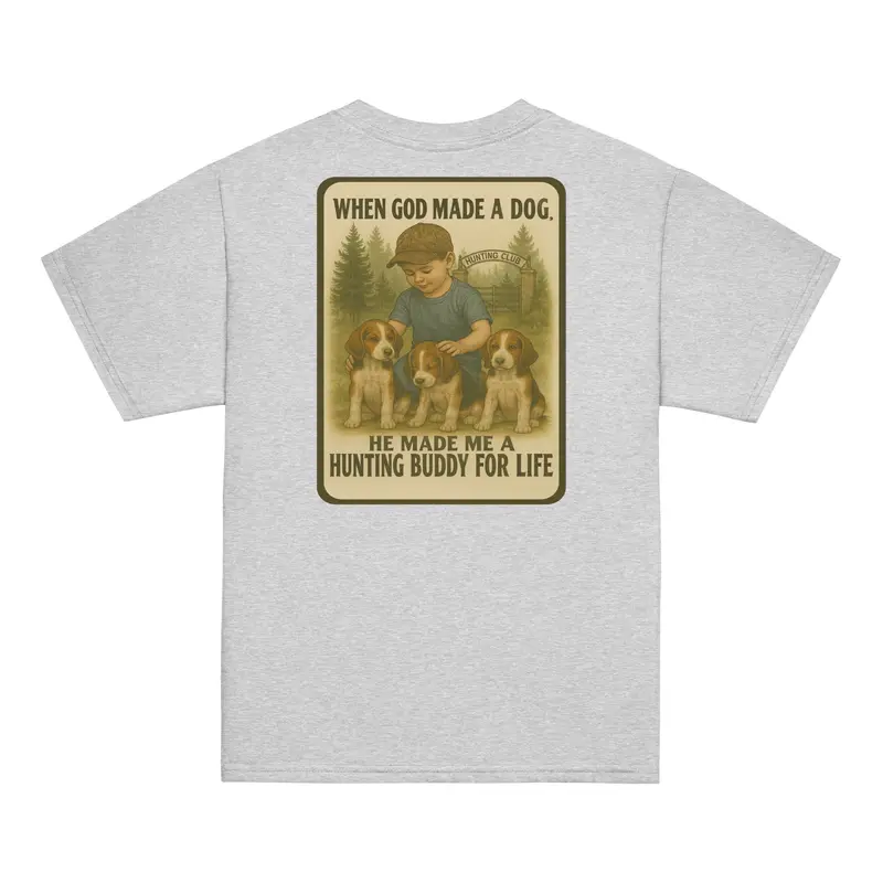 When God Made A Dog Kids Shirt 1