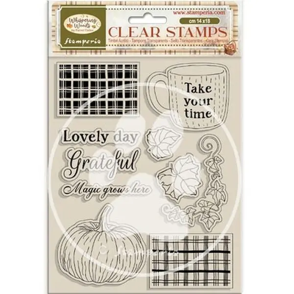 Whispering Woods - Clear Stamps - Cup And Pumpkin 1