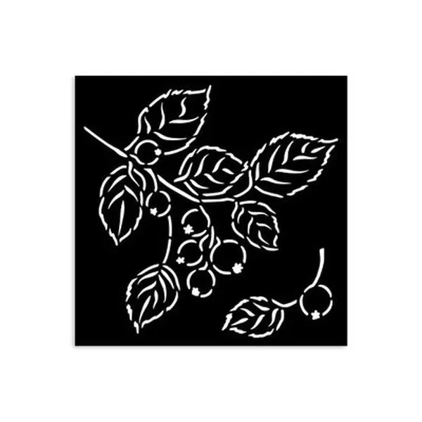 Whispering Woods - Stencil - Berries 1