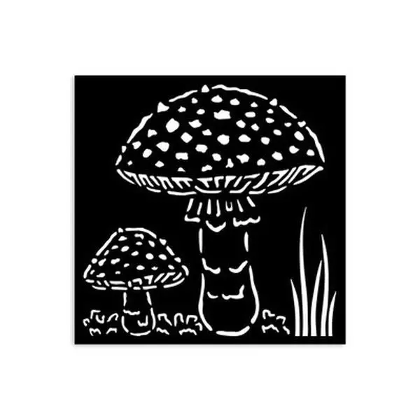 Whispering Woods - Stencil - Mushrooms 1