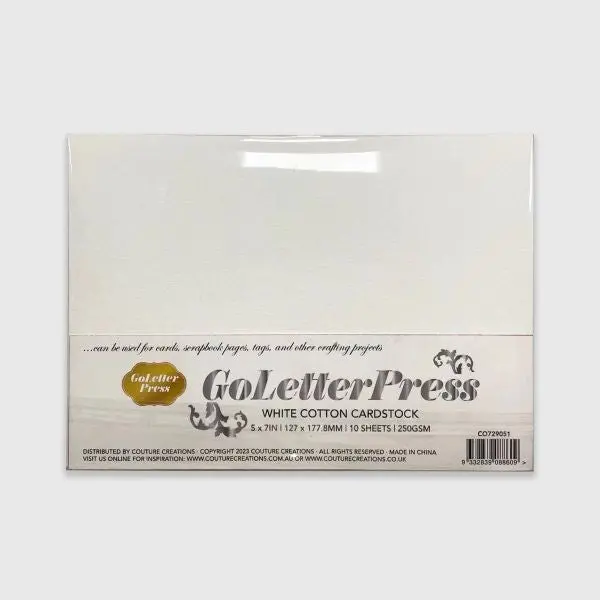 White Cotton Cardstock 1