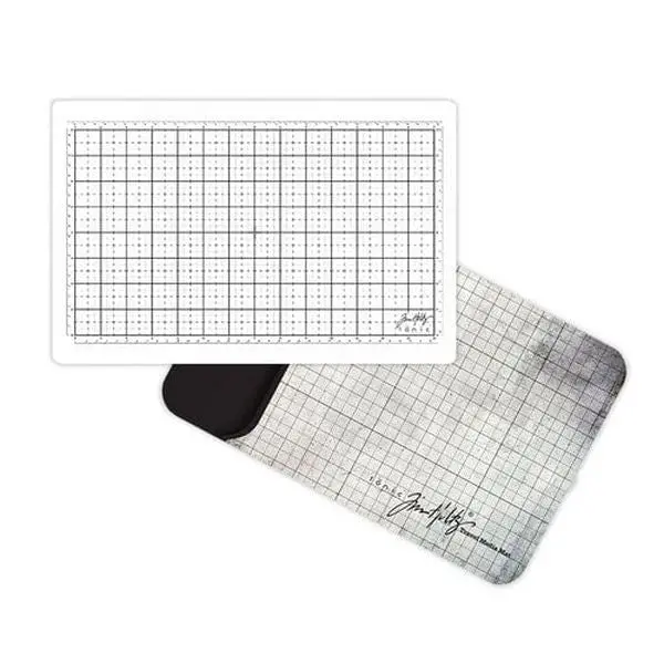 White Glass Media Mat - Travel Size 1