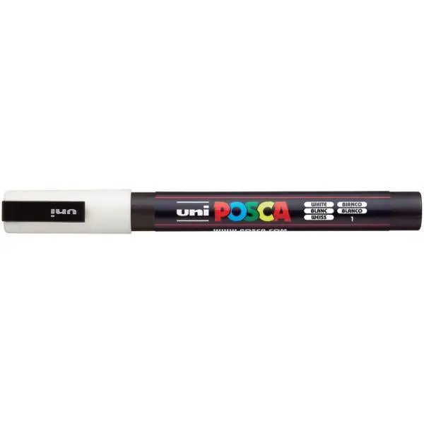 White - Posca Fine Point Paint Pen 1
