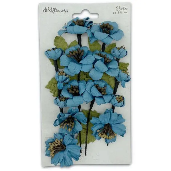 Wildflowers - Paper Flowers - Slate 1