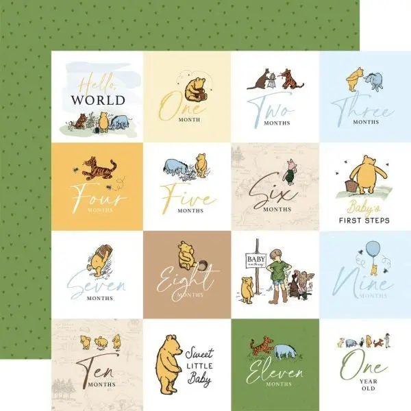 Winnie The Pooh Baby - 2X2 Journaling Cards 1