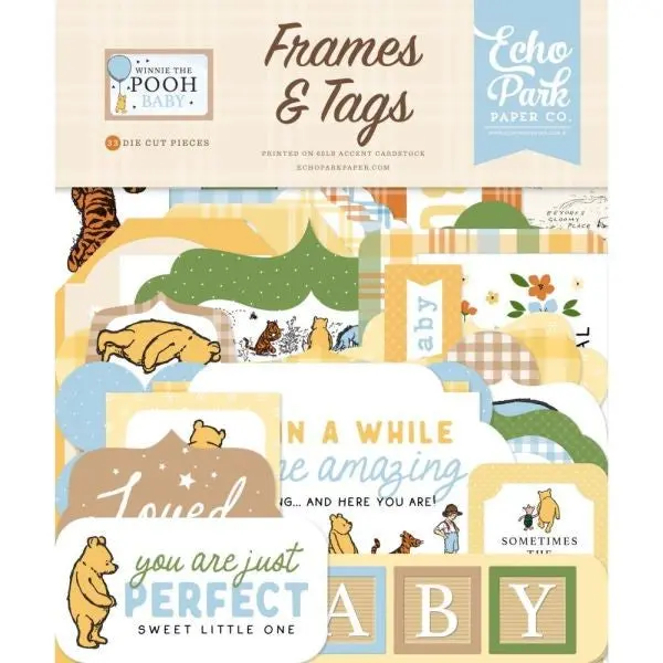Winnie The Pooh Baby - Ephemera Frames & Tags 1
