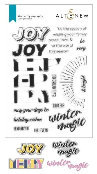 Winter Tyopography - Stamp & Die Bundle 1