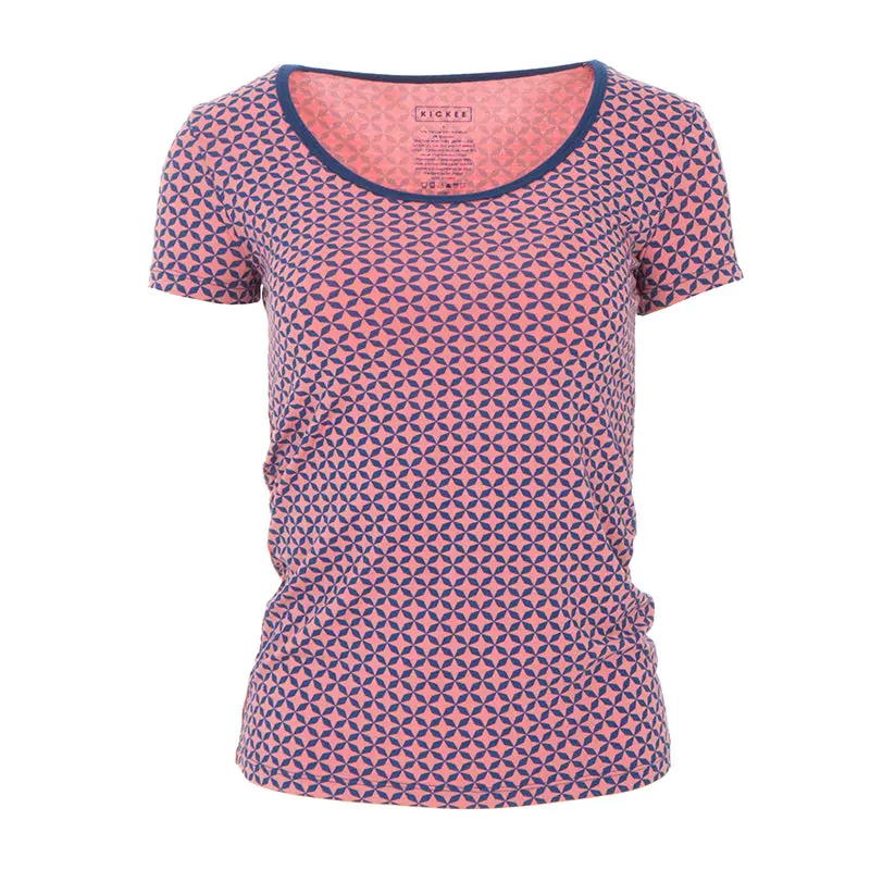 Women's Print Short Sleeve Scoop Neck Tee 1
