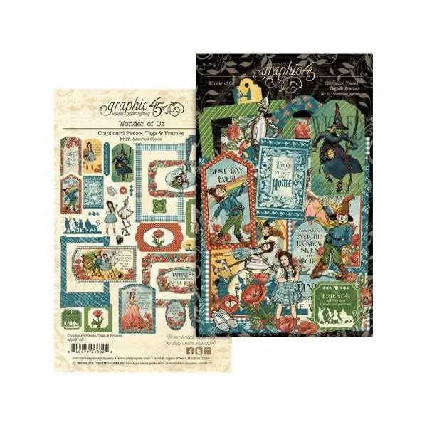 Wonder Of Oz - Chipboard Tags & Frames 1