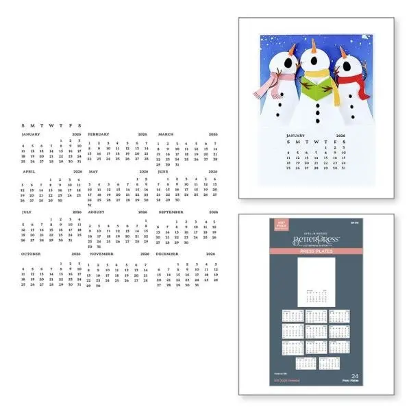 Wonderland Collection - Diy 2026 Calendar Betterpress Plate 1