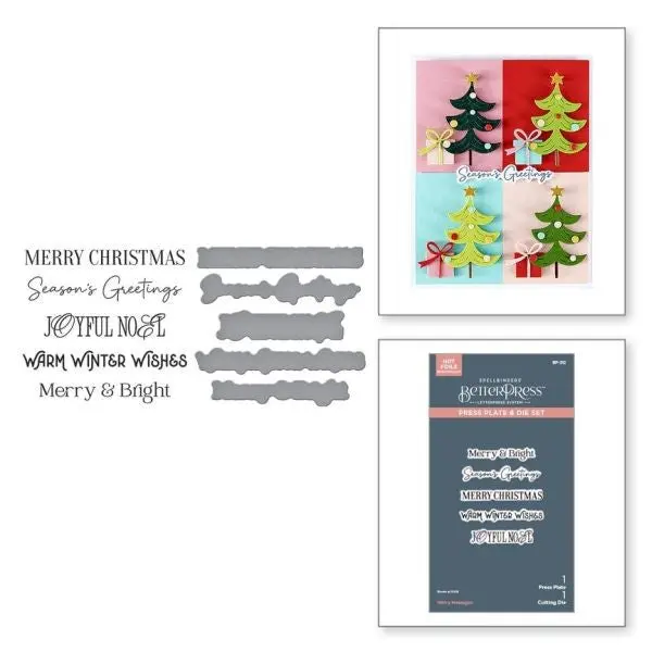 Wonderland Collection - Merry Messages Press Plate & Die Set 1