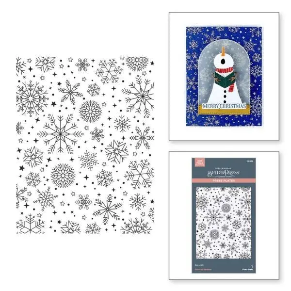 Wonderland Collection - Snowfall Shimmer Betterpress Plate 1