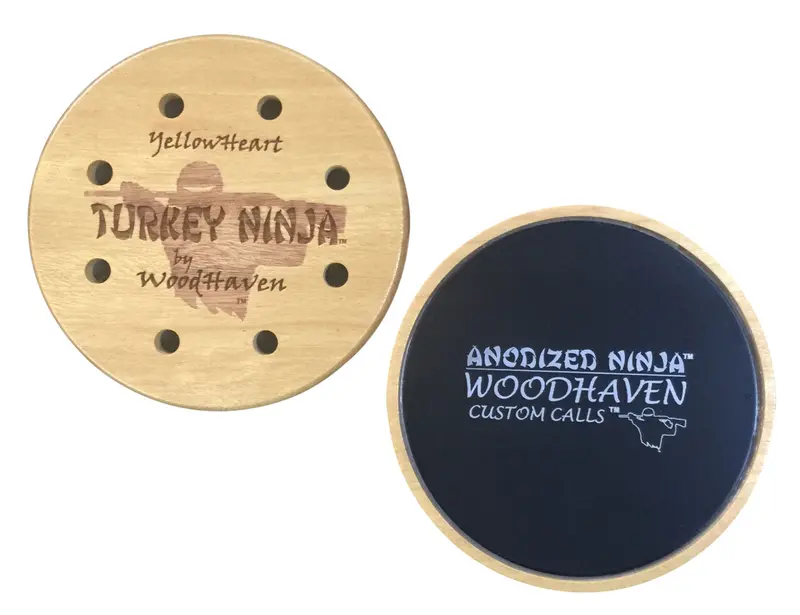 Woodhaven Anodized Ninja Friction Call Attracts Turkeys Black/Natural Aluminum/Wood 1