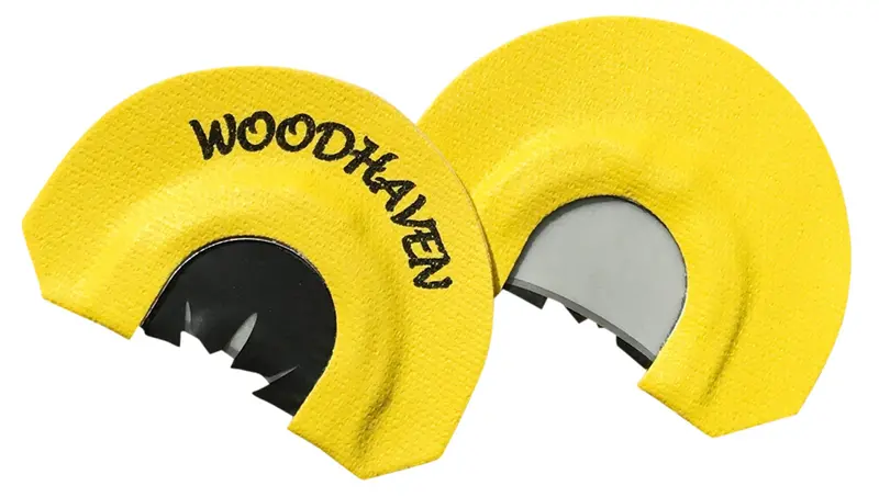 Woodhaven Black Reactor Diaphragm Call Triple Reed Attracts Turkeys Yellow 1