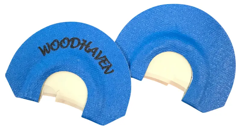 Woodhaven Blue Cutter Billy Yargus Diaphragm Call Triple Reed Attracts Turkeys Blue 1