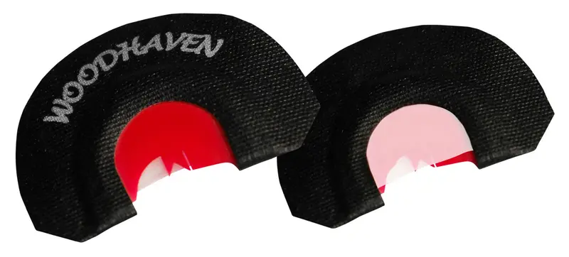 Woodhaven Red Ninja Half Venom Diaphragm Call Triple Reed Attracts Turkeys Black 1