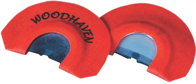 Woodhaven Toxic Orange Diaphragm Call 2.5 Reed Turkey Hen Sounds Attracts Turkeys Orange 1
