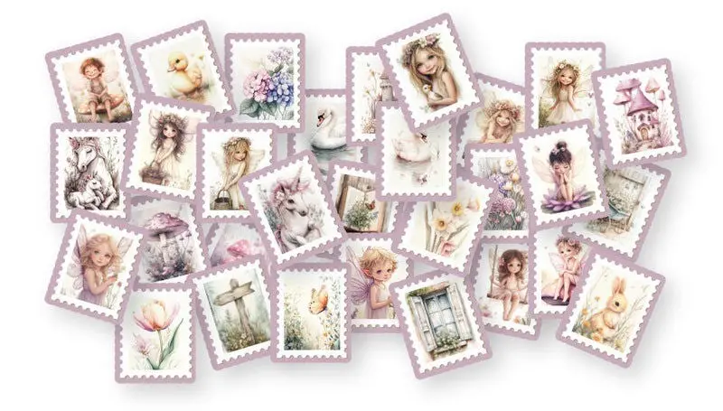 Woodland Spring - Die Cut Postage Stamps 1