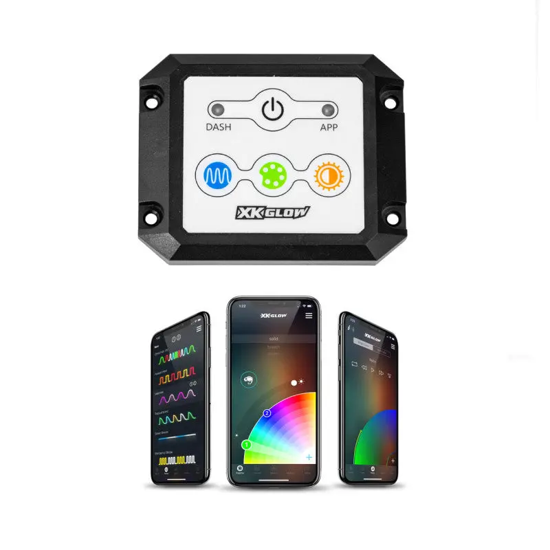 Xkglow Dash Surface Mount Xkchrome Controller Kit 1