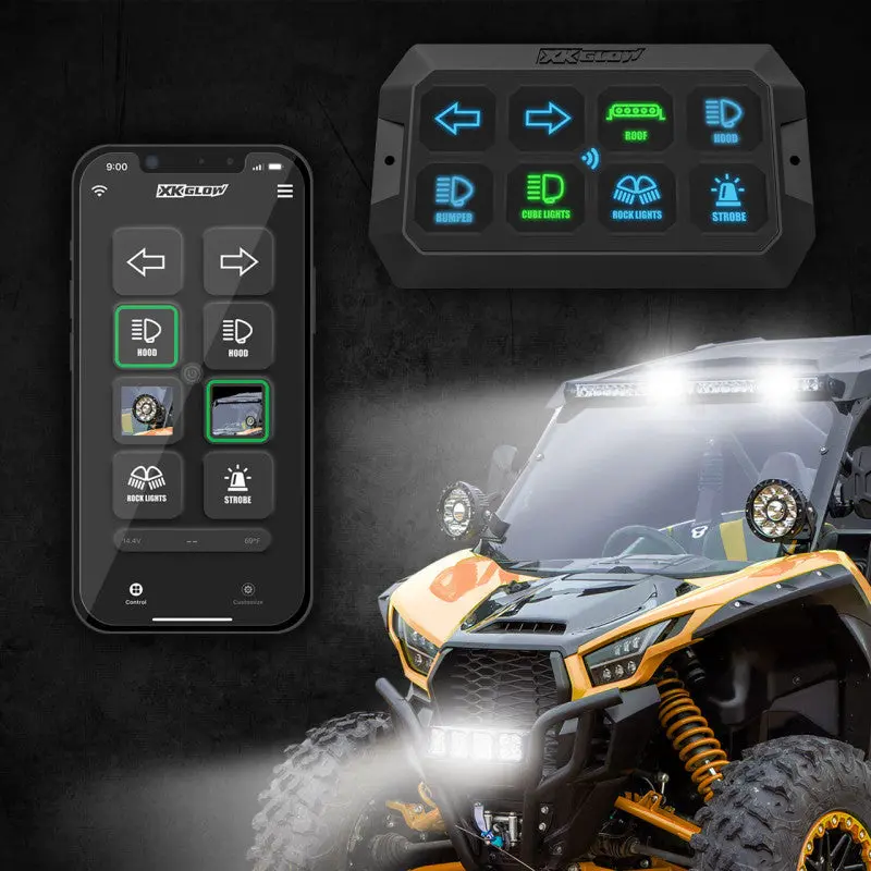 Xkglow Xkcommand Off Road Switch Panel With Bluetooth-Controlled App 1
