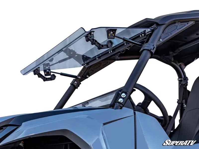 Yamaha Wolverine Rmax Scratch Resistant Flip Windshield 1