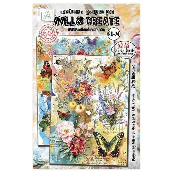 Zesty Blossoms - Rub Ons 1