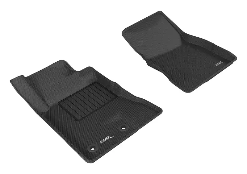 3D Maxpider Kagu Custom-Fit Front Floor Mats For 2015–2020 Ford Mustang – Black 1