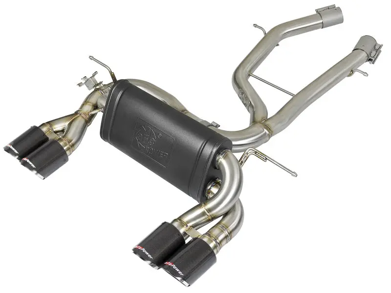 Afe Mach Force Xp Stainless Steel Axle-Back Exhaust System With Carbon Fiber Tips For 2015–2019 Bmw M3/M4 (F80/F82/F83) 1