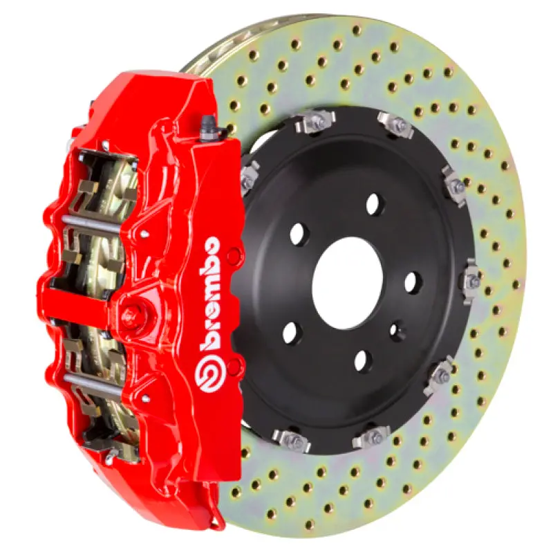 Brembo Gt Big Brake Kit For 2003–2009 Range Rover — Front, 8-Piston Calipers, 380X34Mm Drilled Two-Piece Rotors 1