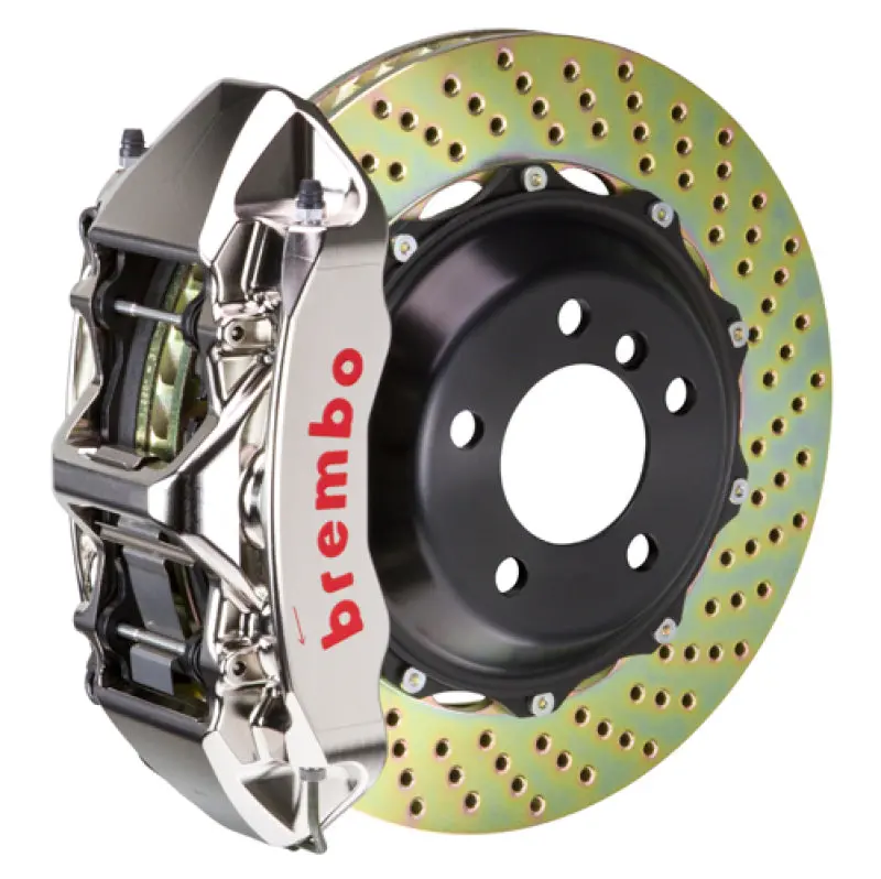 Brembo Gt-R Big Brake Kit For 1990–1996 Nissan 300Zx – Front 6-Piston Calipers, 355X32Mm Drilled & Nickel-Plated Two-Piece Rotors 1