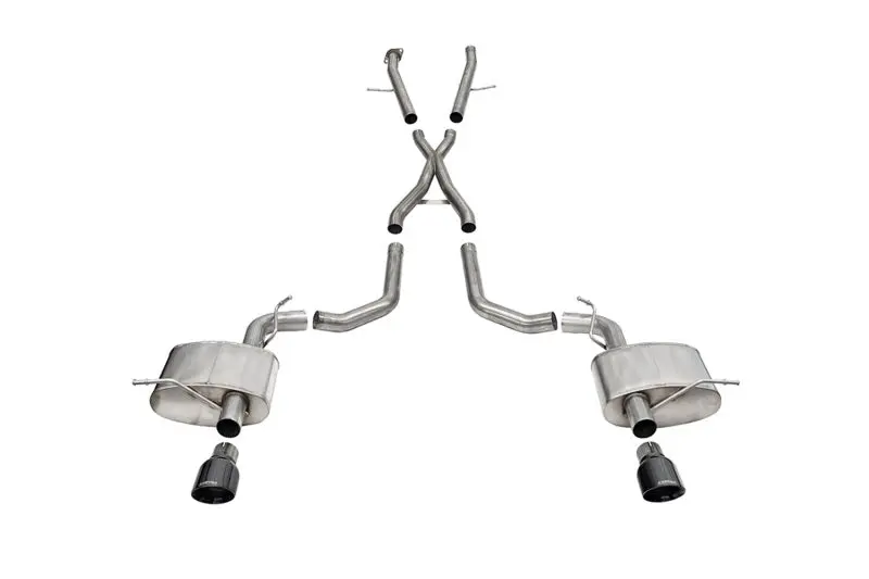 Corsa Xtreme Cat-Back Exhaust System For 2021–2022 Dodge Durango Srt Hellcat – Dual 2.75" Pipes With 4.5" Black Pvd Tips 1