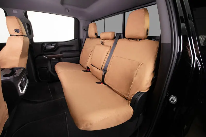 Covercraft Seatsaver Custom Polycotton Seat Covers For 2020–2024 Toyota Highlander – Second Row, Tan 1