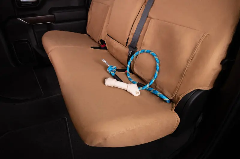 Covercraft Seatsaver Custom Polycotton Seat Covers For 2020–2024 Toyota Highlander – Second Row, Tan 2