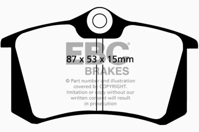 Ebc 10-13 Audi A3 2.0 Td Greenstuff Rear Brake Pads 1