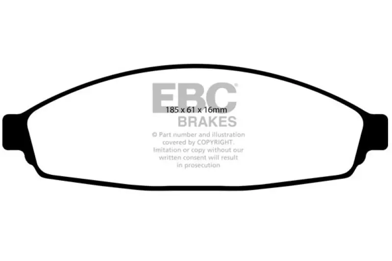 Ebc Redstuff Front Brake Pads For 2003+ Ford Crown Victoria (4.6L) 1