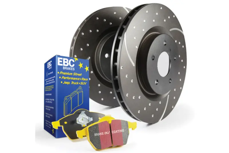 Ebc S5 Brake Kit – Yellowstuff High-Friction Pads With Gd Grooved & Drilled Rotors 1