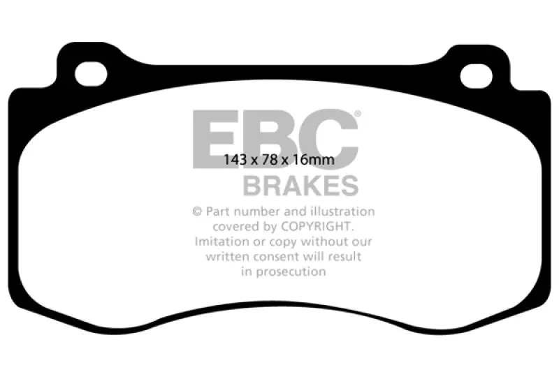 Ebc Ultimax2 Front Brake Pads For 2005–2010 Chrysler 300C Srt8 6.1L 1