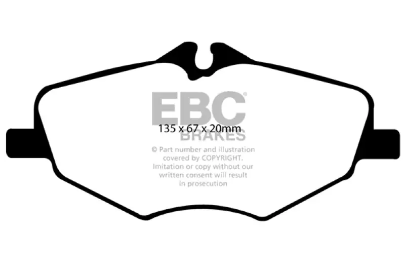 Ebc Yellowstuff High-Performance Front Brake Pads For 2006–2009 Mercedes-Benz E320 Cdi (3.0L Turbo Diesel) 1
