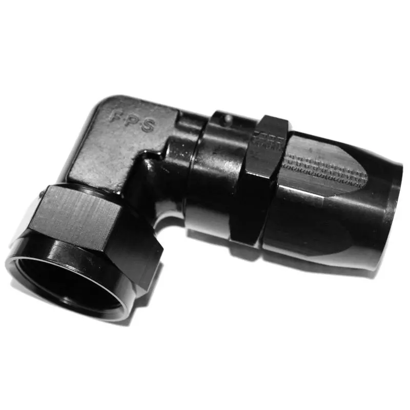 Fragola -12An 90° Low-Profile Forged Hose End – Black Anodized 1