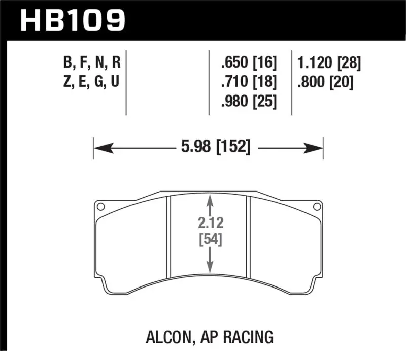 Hawk Dtc-80 Race Brake Pads – Ap Racing 25Mm Compound For Track Use 1