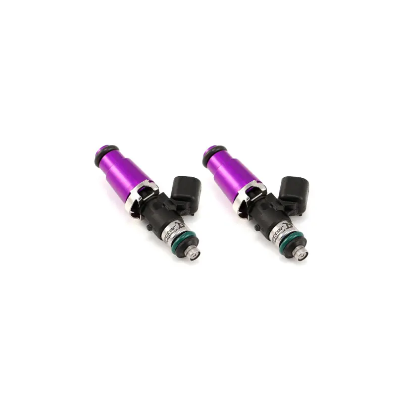 Injector Dynamics Id1050X Fuel Injectors – 14Mm Thread, Purple Anodized, W/ Adapters, -204 O-Rings & Lower Seals (Set Of 2) 1