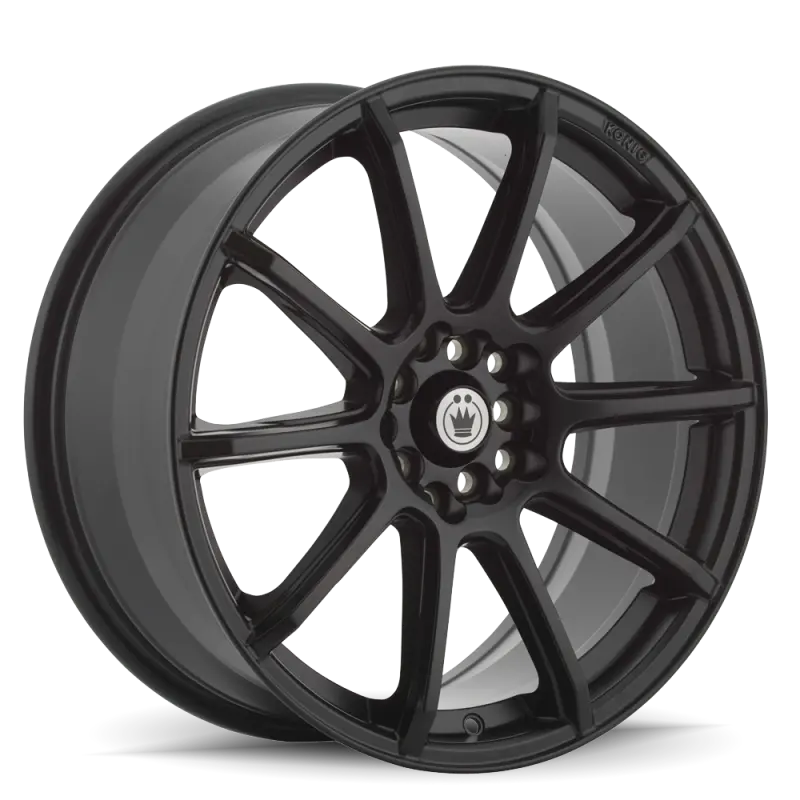 Konig Control 14X6 Inch Alloy Wheel – 4X100/4X108 Bolt Pattern, Et38 Offset, Matte Black Finish 1