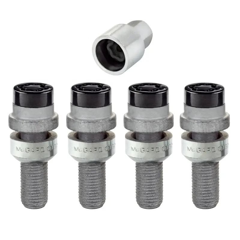 Mcgard Chromoly Wheel Lock Bolt Set – 4-Pack, Radius Seat, M14X1.5 Thread, 17Mm Hex, 28.2Mm Shank, Black Oxide Finish 1