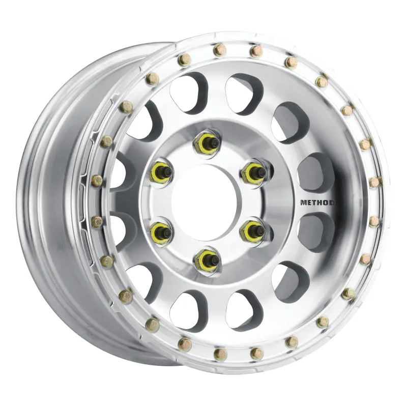 Method Mr103 Beadlock Wheel: 17X9", -12Mm Offset, 6X130Mm Bolt Pattern, Raw Machined Finish 1