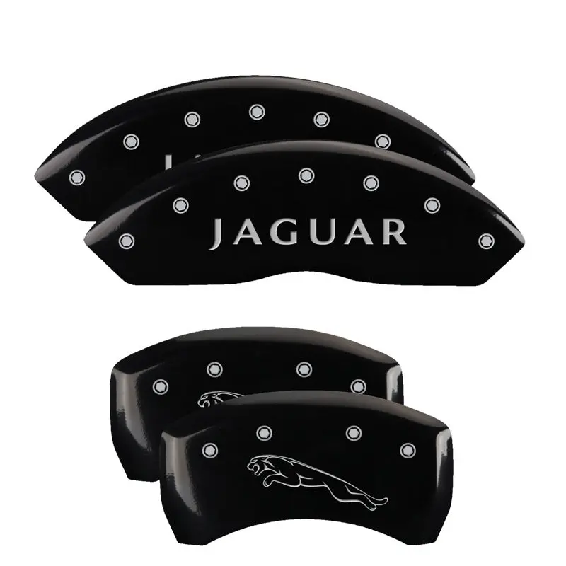 Mgp Engraved 4-Piston Caliper Covers For 2017 Acura Ilx – Front & Rear, Black Finish With Silver Accent 1