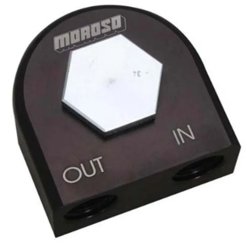 Moroso 90-Degree Remote Oil Filter Adapter — 18Mm X 1.5 Thread, Universal Fit 1